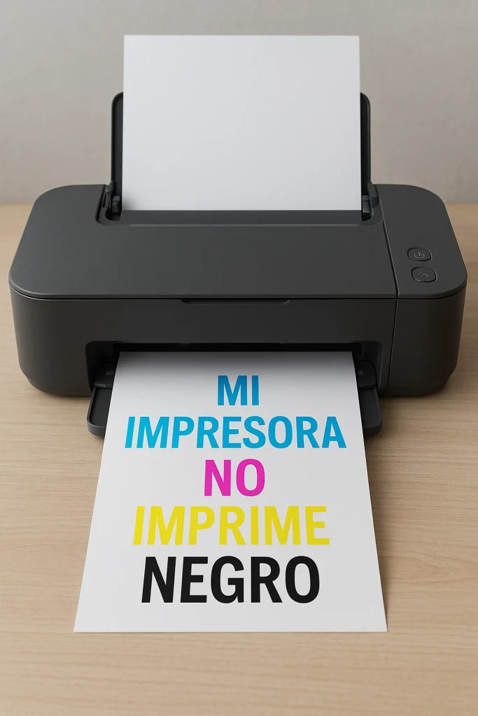 impresora no imprime negro