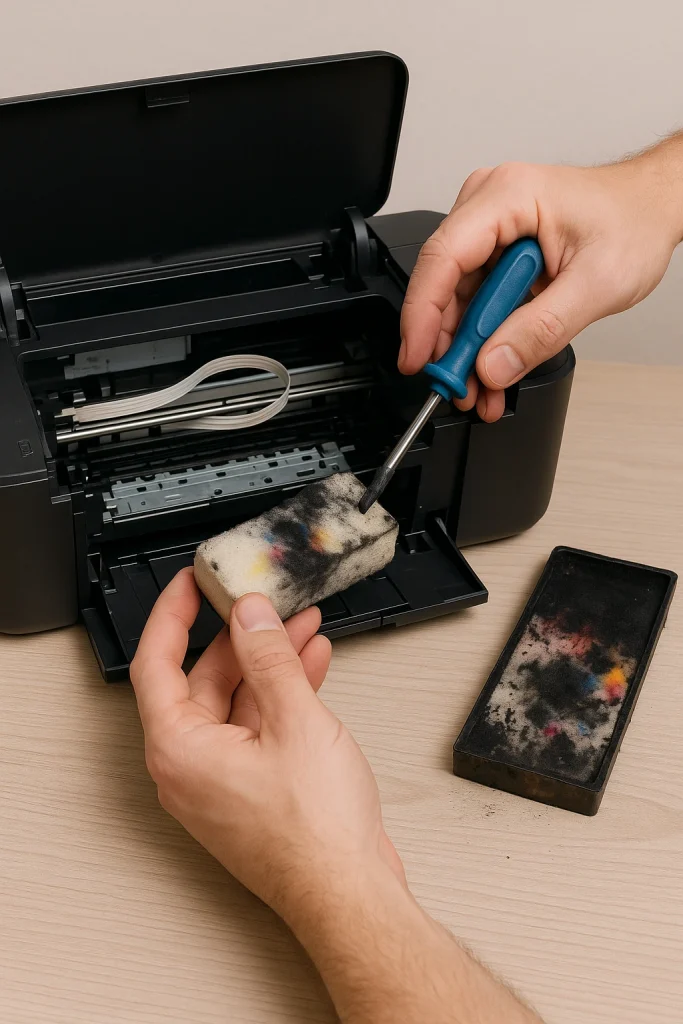 el tampon de la impresora necesita repararse