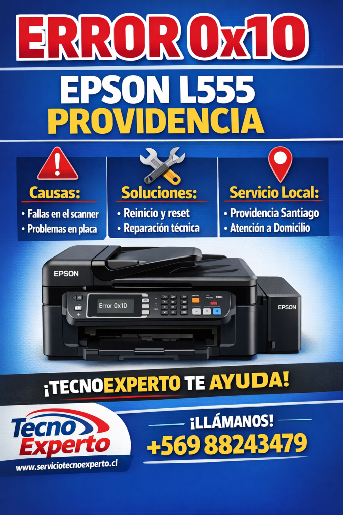 Error 0x10 Epson L555 Providencia