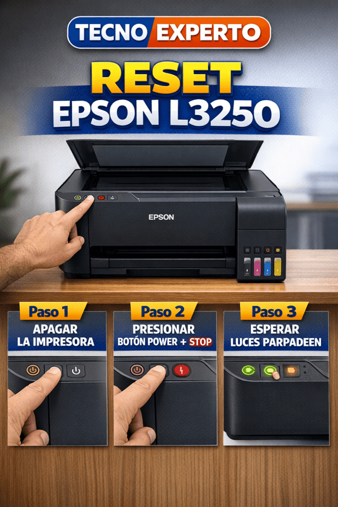 Resetear impresora epson l3250