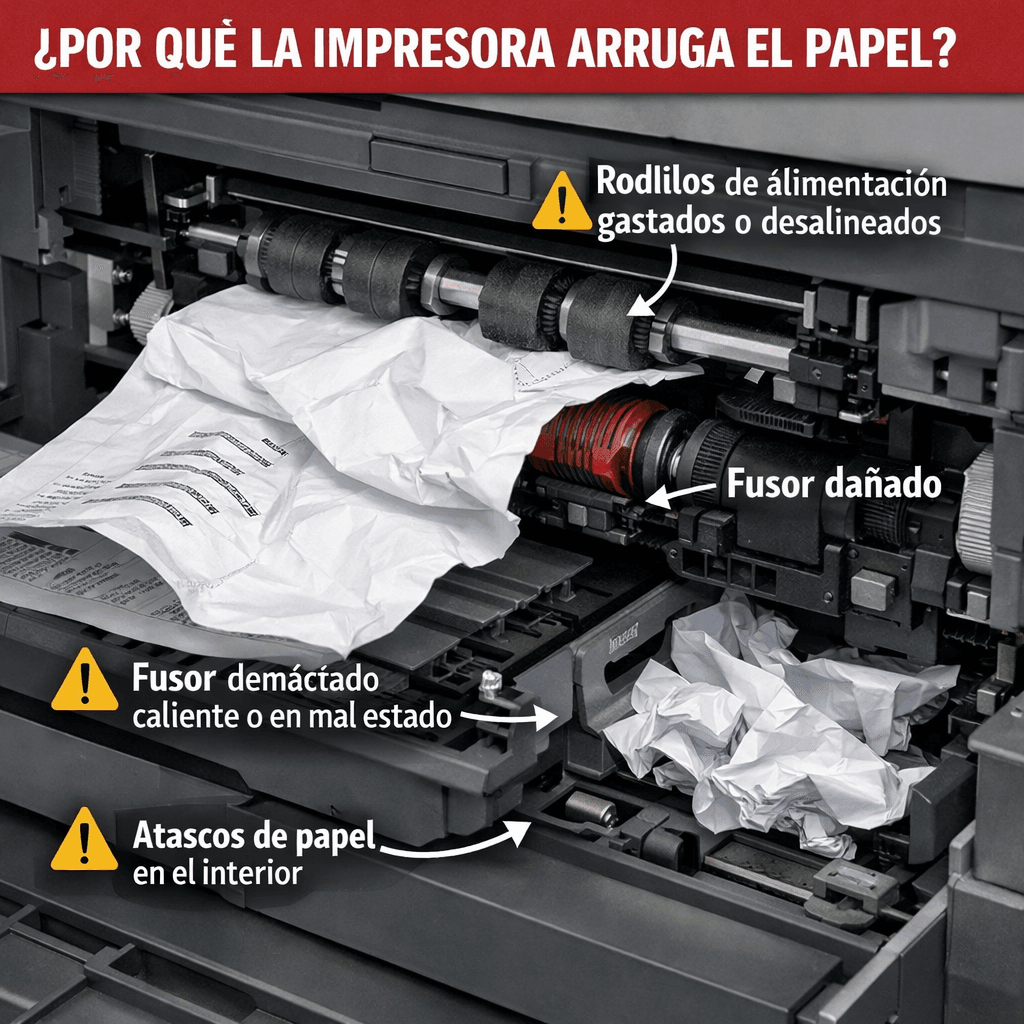 Porque la impresora arruga el papel