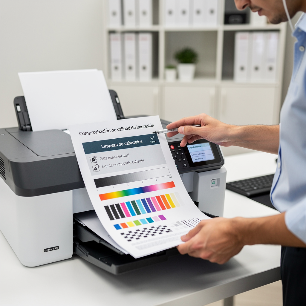 Solución 1: Imprime la hoja de comprobación de calidad y haz una limpieza normal de cabezales