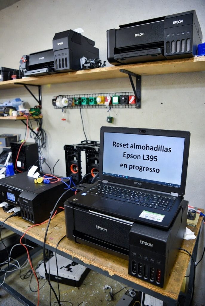 reset almohadillas epson l395