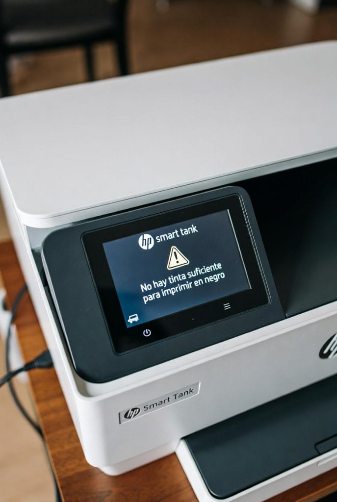 impresora hp smart tank no imprime negro