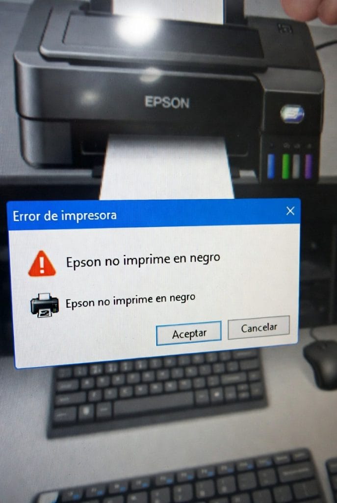 Epson no imprime en negro
