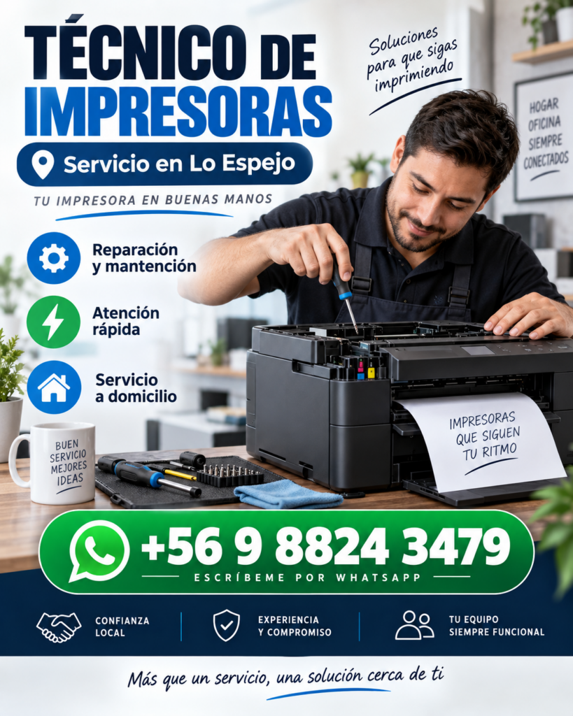 técnico de impresoras en Lo Espejo